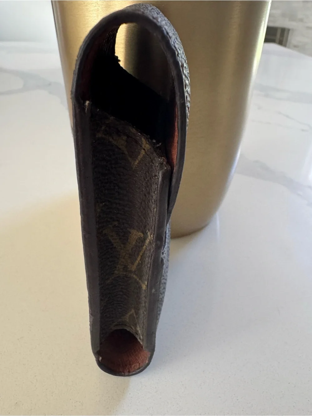 Louis Vuitton Monogram Canvas Key & Card Holder in Brown and Gold